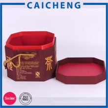 Boîte-cadeau de thé chinois de cylindre avec des fabricants de boîte en carton de poignée